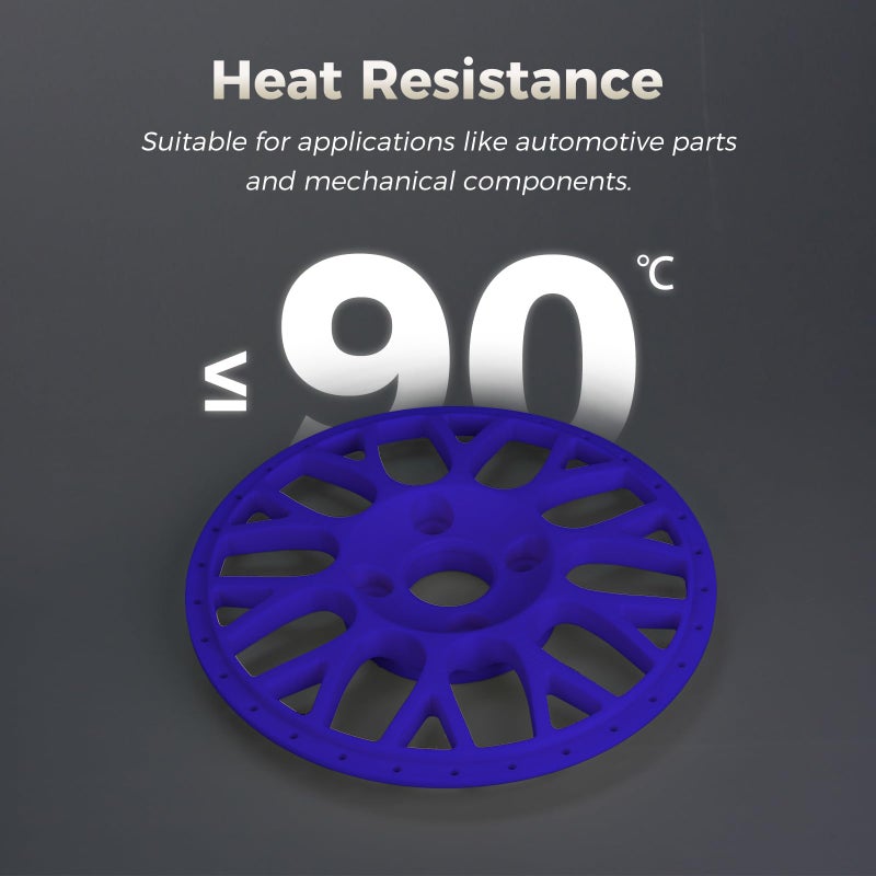 FLASHFORGE ABS Pro Filament 1.75mm Blue, 3D Printer Filament 1kg (2.2lbs) Spool-Dimensional Accuracy +/- 0.02mm, Hot Deformation Below 90â„ƒ, Great for Printing Heat-Resistant Functional Parts - Image 3